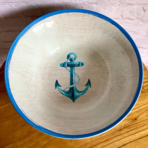 Nautical Blue Anchor and Crab Melamine Serveware Set - Picture 7 of 11